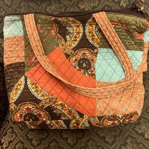 April Cornell quilted purse with zipper